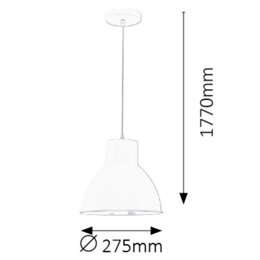 Rabalux - Lámpara colgante 1xE27/60W/230V blanca