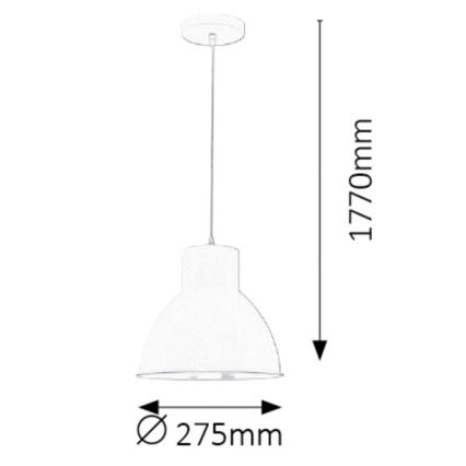Rabalux - Lámpara colgante 1xE27/60W/230V negra