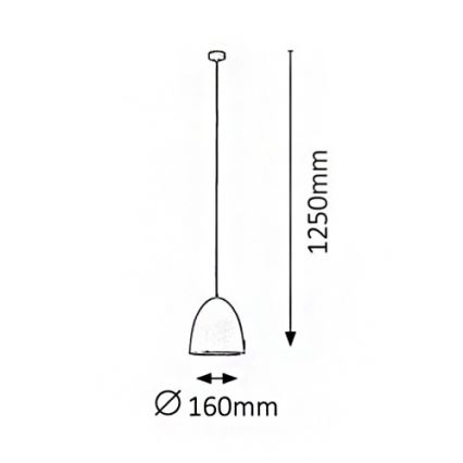 Rabalux 2589 - Lámpara colgante OLIVIA 1xE27/60W/230V