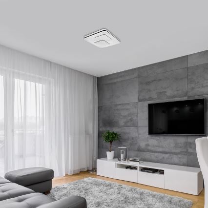 Rabalux - Lámpara de techo LED 40 W, 230 V, 48,5 x 48,5 cm