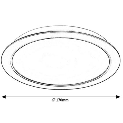 Rabalux - Lámpara empotrada LED/17W/230V diámetro 17 cm