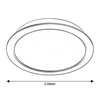 Rabalux - Lámpara empotrada LED/24W/230V diámetro 22 cm