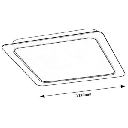 Rabalux - Lámpara empotrable LED LED/17W/230V 17x17 cm