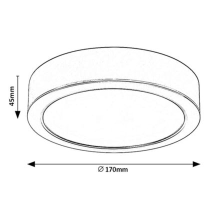 Rabalux - Lámpara de techo LED/17W/230V diámetro 17 cm