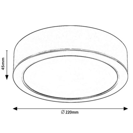 Rabalux - Lámpara de techo LED/24W/230V diámetro 22 cm