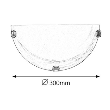 Rabalux - Aplique de pared 1xE27/60W/230V de cristal alabastrino