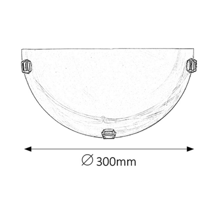 Rabalux - Aplique de pared 1xE27/60W/230V de cristal alabastrino