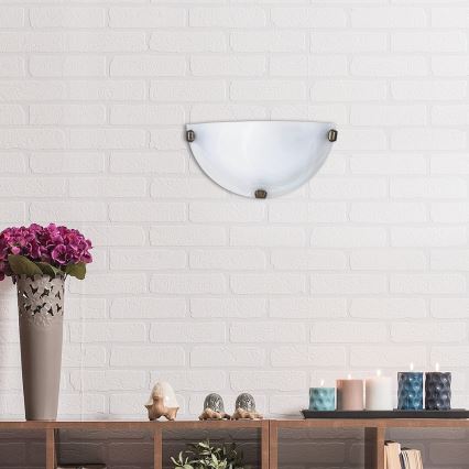 Rabalux - Aplique de pared 1xE27/60W/230V con cristal alabastrino