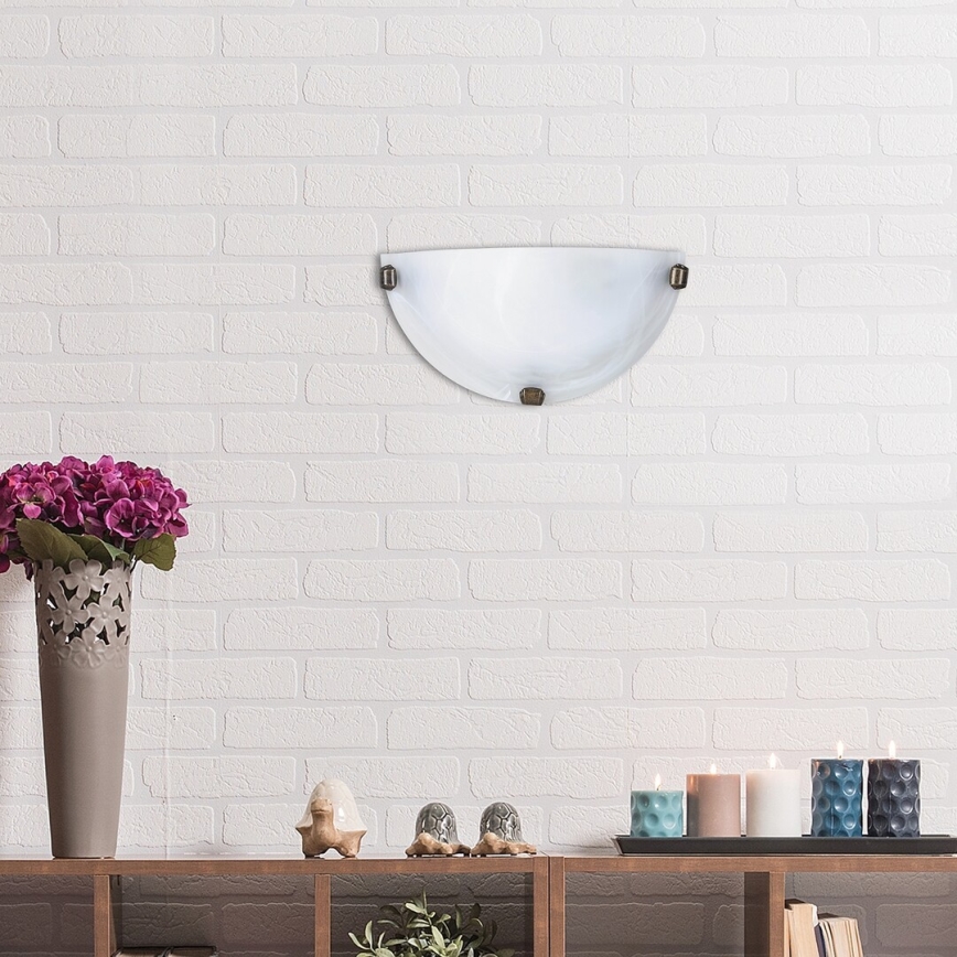 Rabalux - Aplique de pared 1xE27/60W/230V con cristal alabastrino