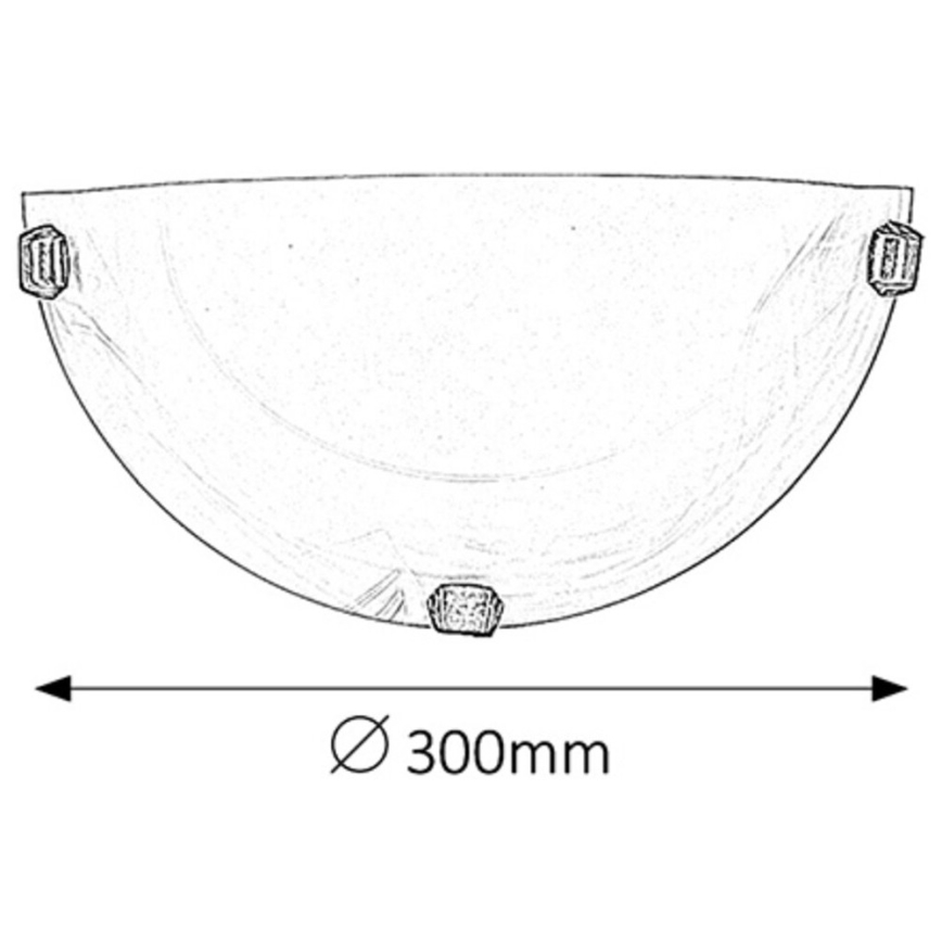Rabalux - Aplique de pared 1xE27/60W/230V con cristal alabastrino
