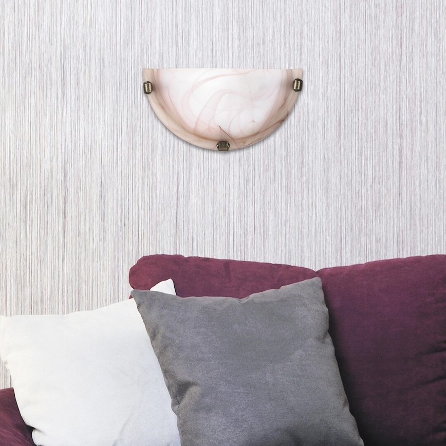 Rabalux - Aplique de pared 1xE27/60W/230V, vidrio alabastrino