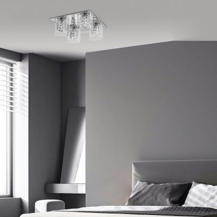 Rabalux - Lámpara de techo de cristal 4xG9/40W/230V 37x37 cm