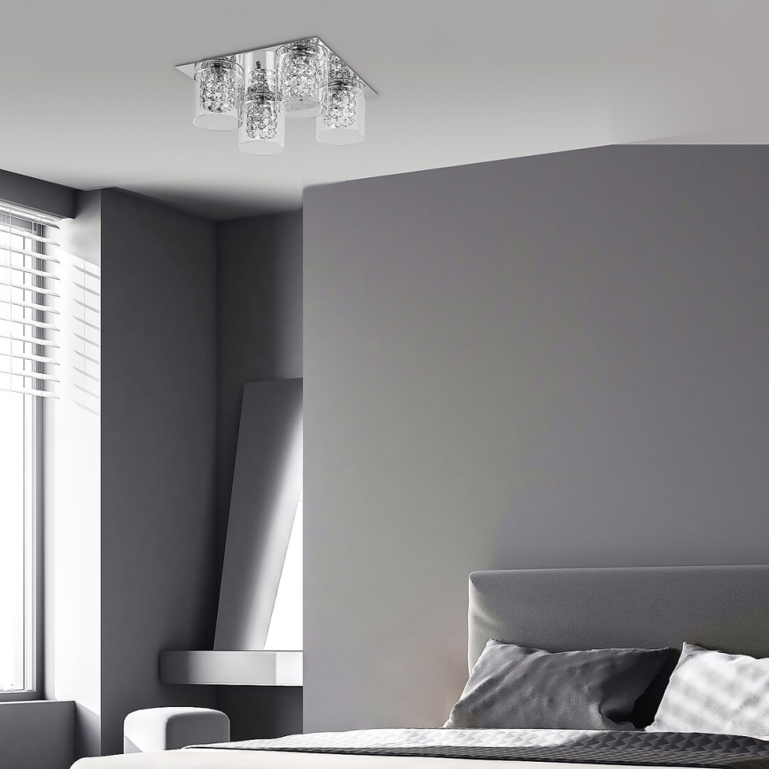 Rabalux - Lámpara de techo de cristal 4xG9/40W/230V 37x37 cm