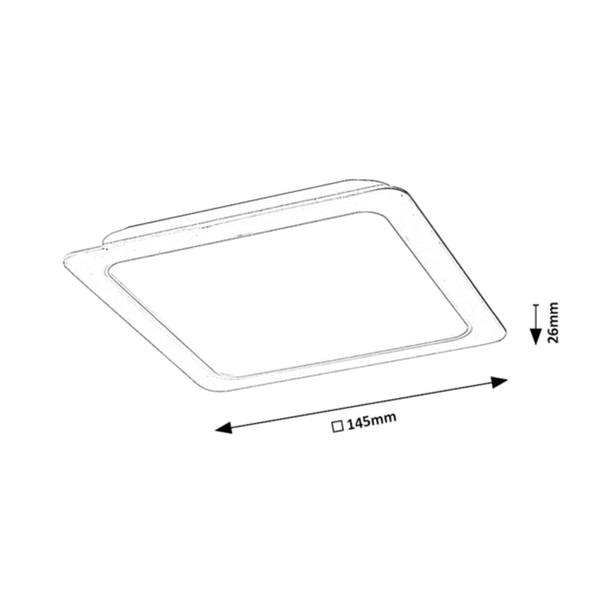 Rabalux - LED  Lámpara empotrada LED/12W/230V 14,5x14,5 cm
