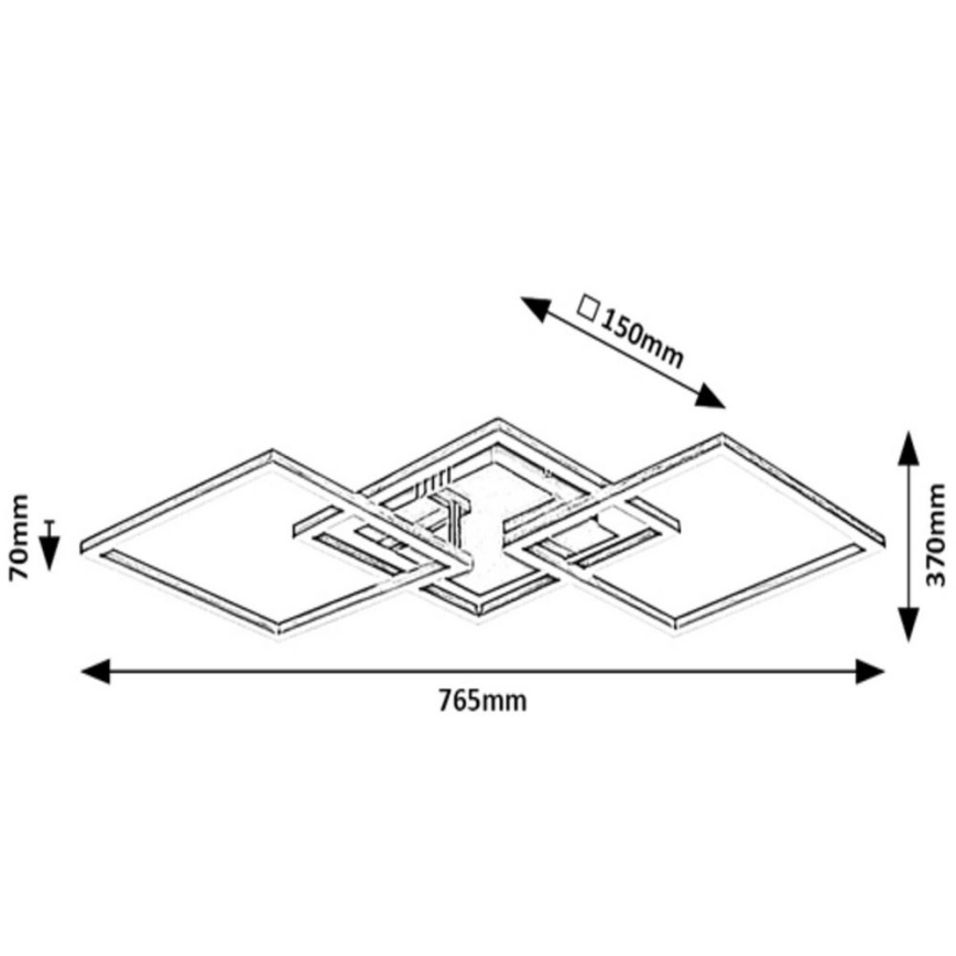 Rabalux - Lámpara de techo LED LED/43W/230V cromo brillante