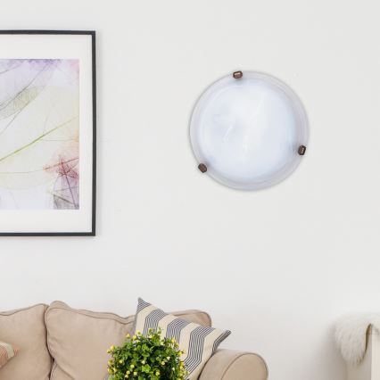 Rabalux - Lámpara de techo 1xE27/60W/230V cristal alabastrino