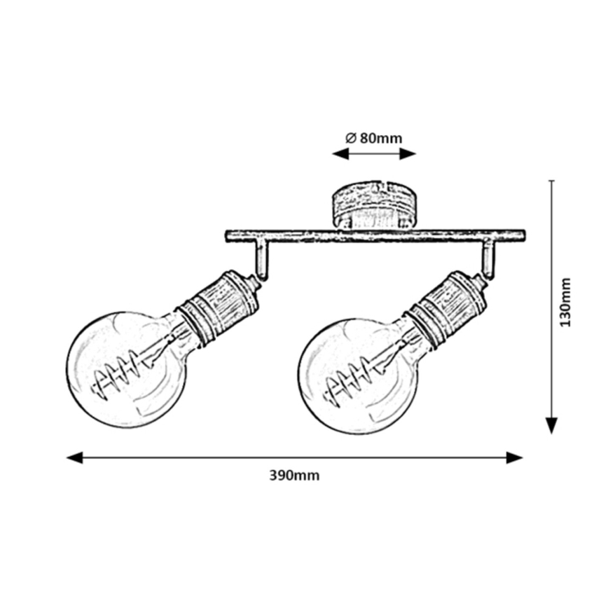 Rabalux - Foco 2xE27/25W/230V