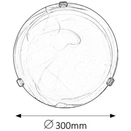 Rabalux - Lámpara de techo 1xE27/60W/230V cristal alabastrino