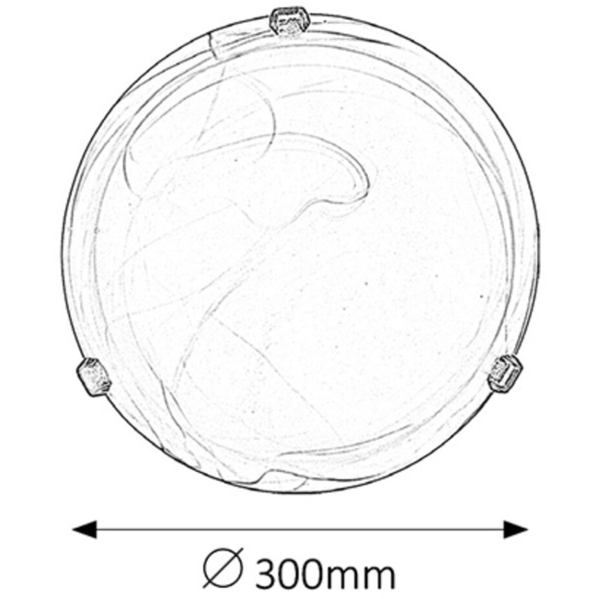 Rabalux - Lámpara de techo 1xE27/60W/230V cristal alabastrino