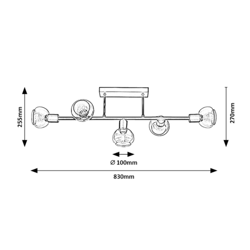 Rabalux - Lámpara colgante 5xE14/40W/230V