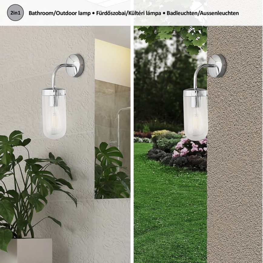 Rabalux - Aplique de baño 1xE27/60W/230V cromo brillante