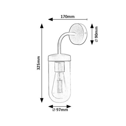 Rabalux - Aplique de baño 1xE27/60W/230V cromo brillante