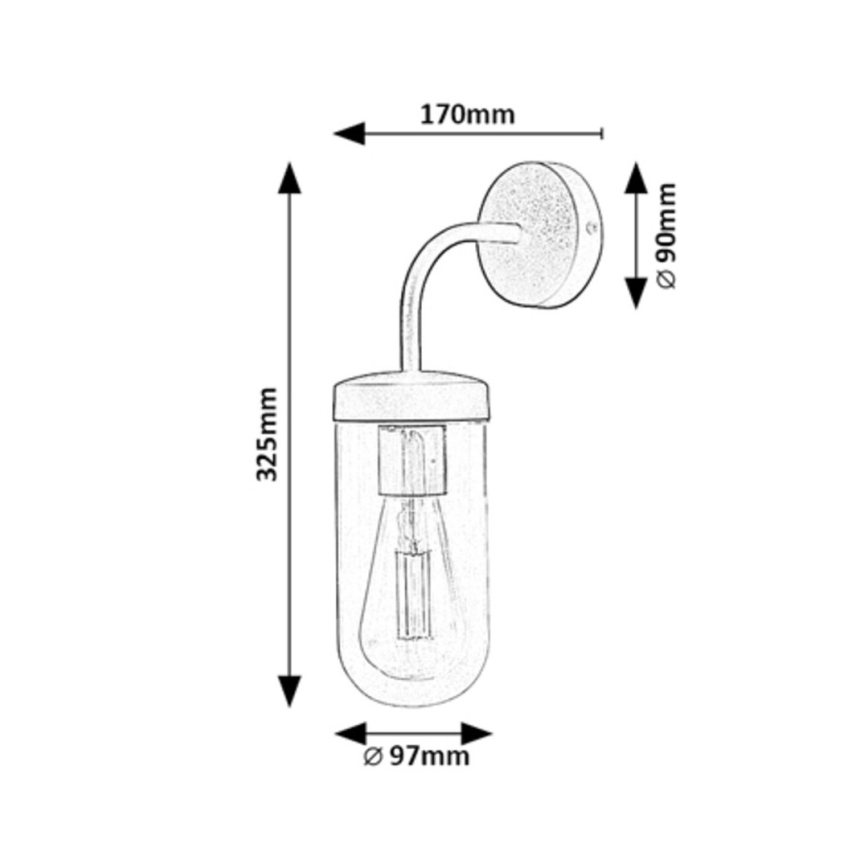 Rabalux - Aplique de baño 1xE27/60W/230V cromo brillante