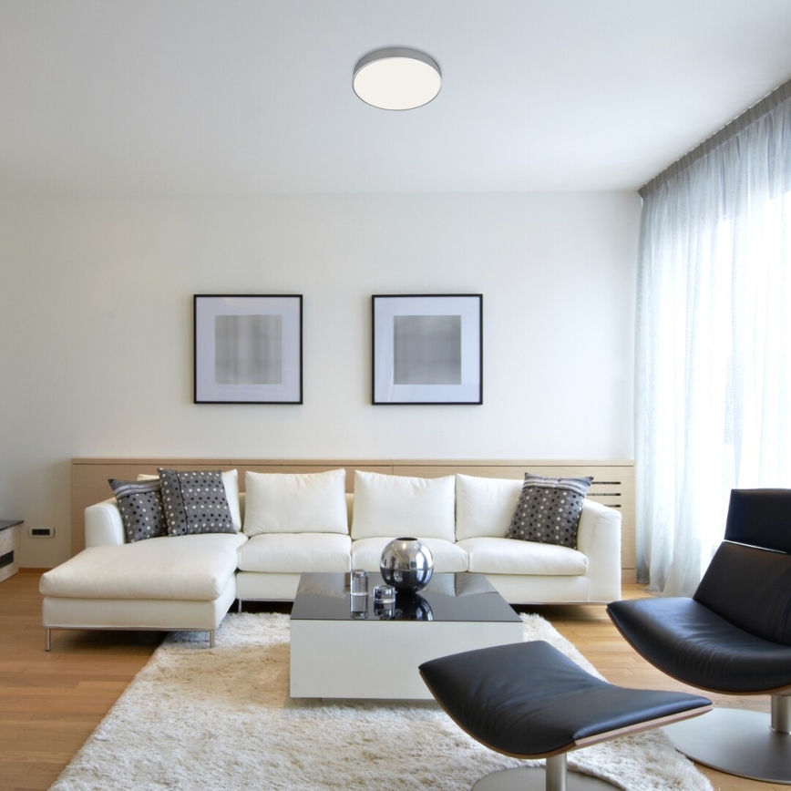 Rabalux - Plafón LED 36W/230V, Ø 40 cm, plateado