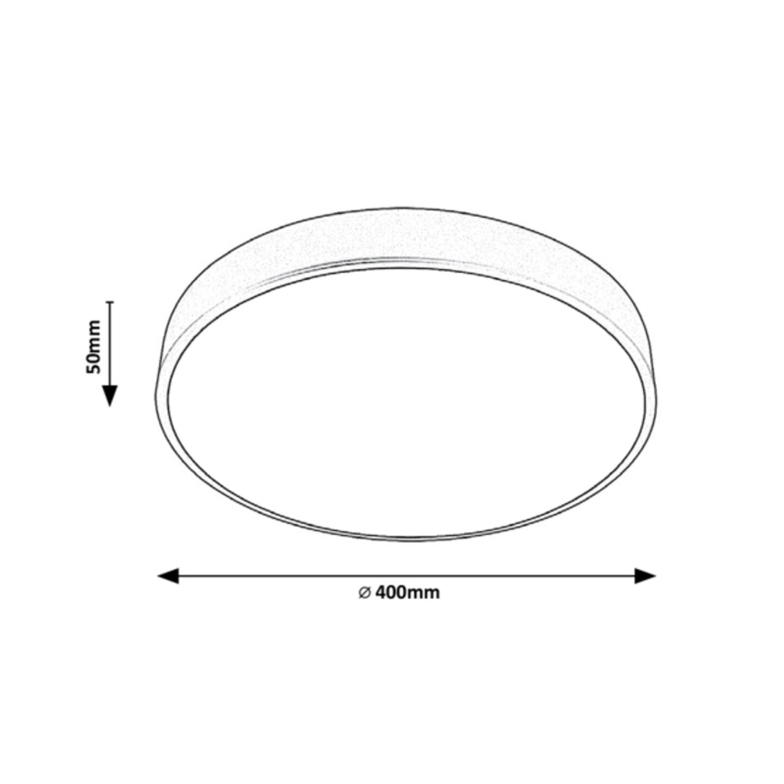 Rabalux - Plafón LED LED/36W/230V 40 cm plateado