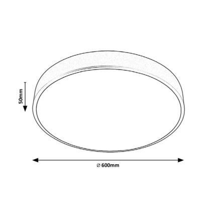 Rabalux - Plafón LED regulable LED/60W/230V 60 cm + control remoto