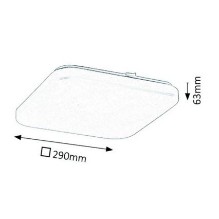 Rabalux - Plafón LED 1xLED/20W/230V 29x29 cm