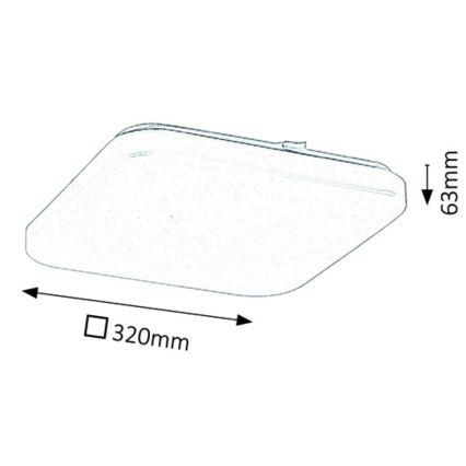Rabalux - Plafón LED LED/32W/230V 32x32 cm