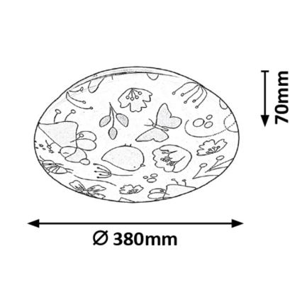 Rabalux - Plafón LED infantil LED/24W/230V