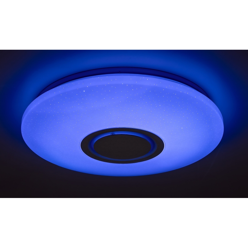 Rabalux - Lámpara de techo LED RGB regulable con altavoz LED/24W/230V Wi‑Fi Tuya + mando a distancia Ø 40 cm