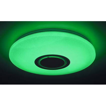 Rabalux - Lámpara de techo LED RGB regulable con altavoz LED/24W/230V Wi‑Fi Tuya + mando a distancia Ø 40 cm