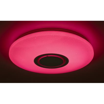 Rabalux - Lámpara de techo LED RGB regulable con altavoz LED/24W/230V Wi‑Fi Tuya + mando a distancia Ø 40 cm