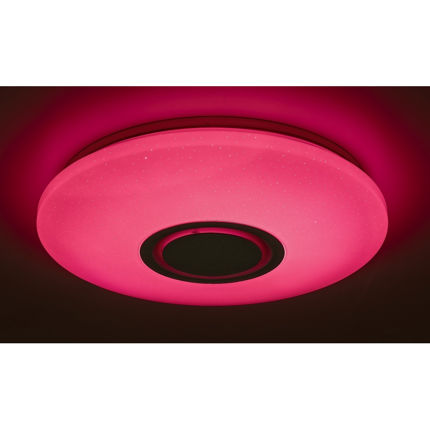 Rabalux - Lámpara de techo LED RGB regulable con altavoz LED/24W/230V Wi‑Fi Tuya + mando a distancia Ø 40 cm