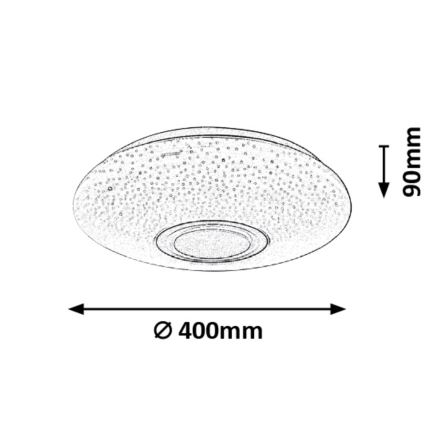 Rabalux - LED RGB Plafón regulable con altavoz LED/24W/230V Wi-Fi Tuya + control remoto