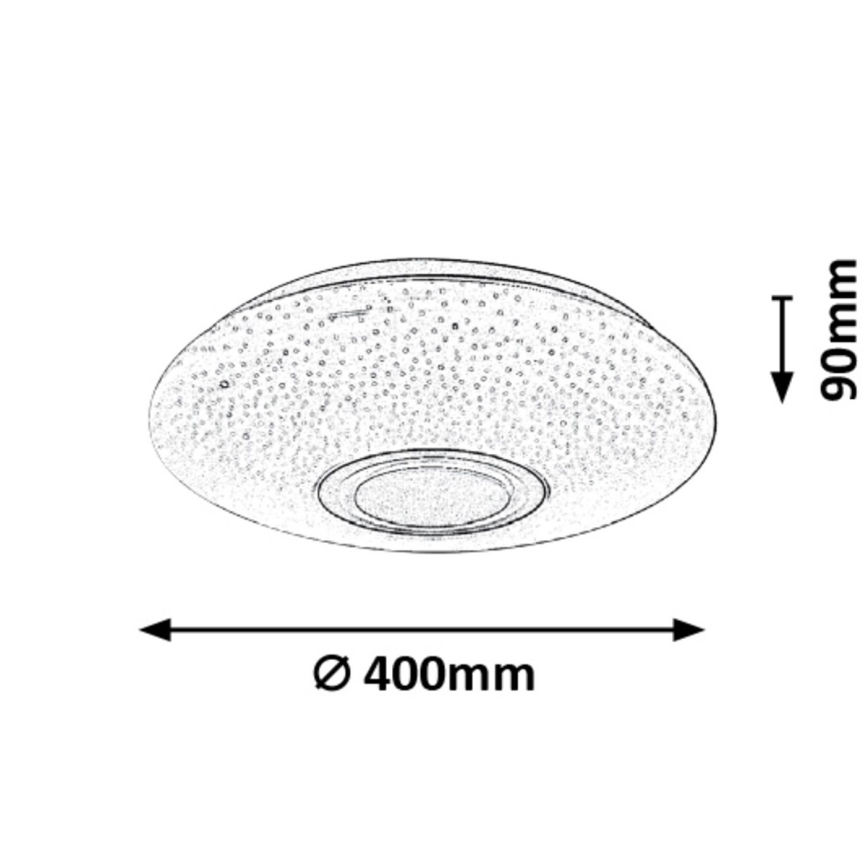 Rabalux - LED RGB Plafón regulable con altavoz LED/24W/230V Wi-Fi Tuya + control remoto