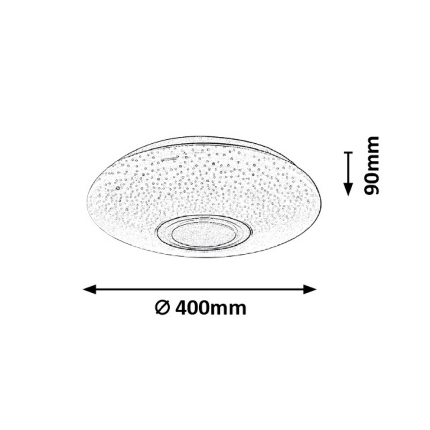 Rabalux - LED RGB Plafón regulable con altavoz LED/24W/230V Wi-Fi Tuya + control remoto