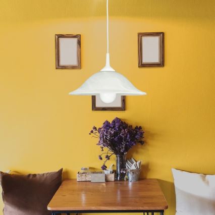 Rabalux - Lámpara de araña 1xE27/60W/230V vidrio alabastrino