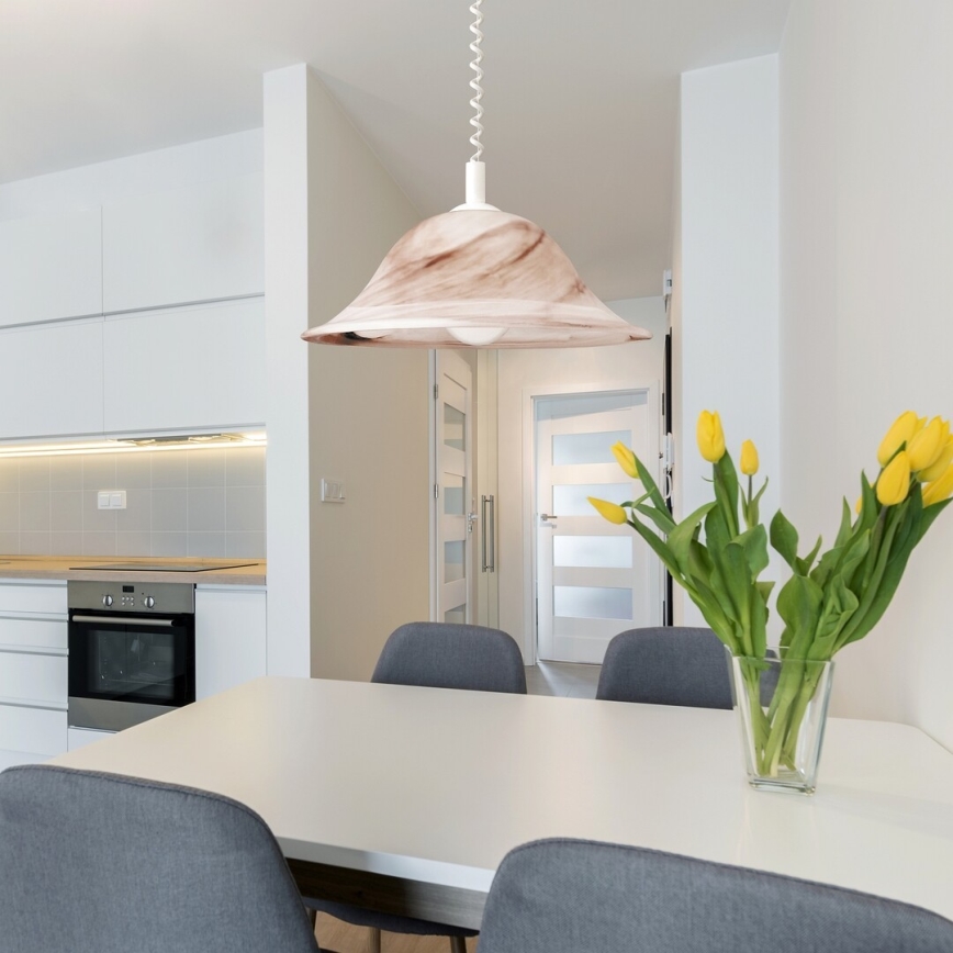 Rabalux - Lámpara de techo 1xE27/60W/230V cristal alabastrino