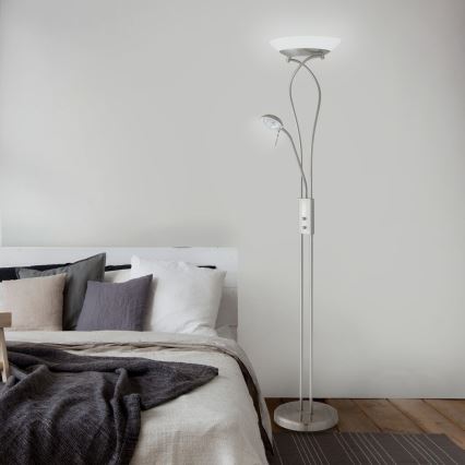 Rabalux - Lámpara de pie regulable 1xR7s/230W + 1xG9/40W