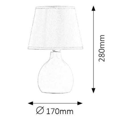 Rabalux - Lámpara de mesa 1xE14/40W/230V blanco