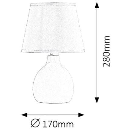 Rabalux - Lámpara de mesa 1xE14/40W/230V
