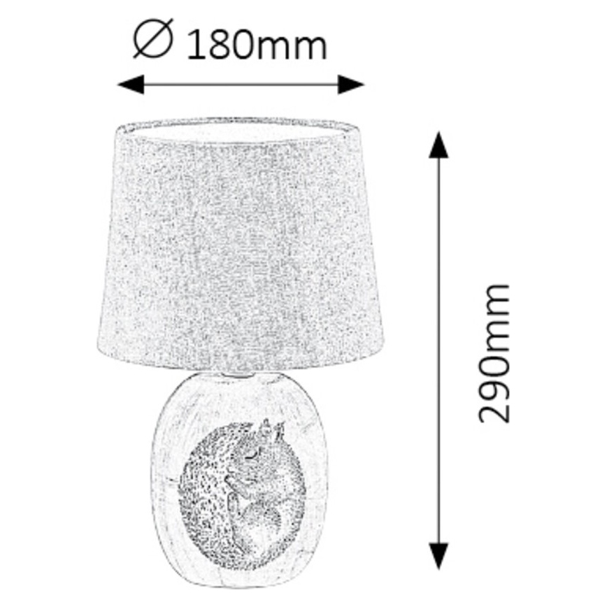 Rabalux - Lámpara de mesa infantil 1xE14/40W/230V marrón