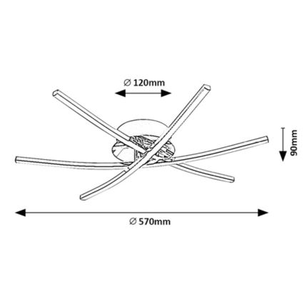 Rabalux - Plafón LED 21W/230V 4000K, Ø 57 cm
