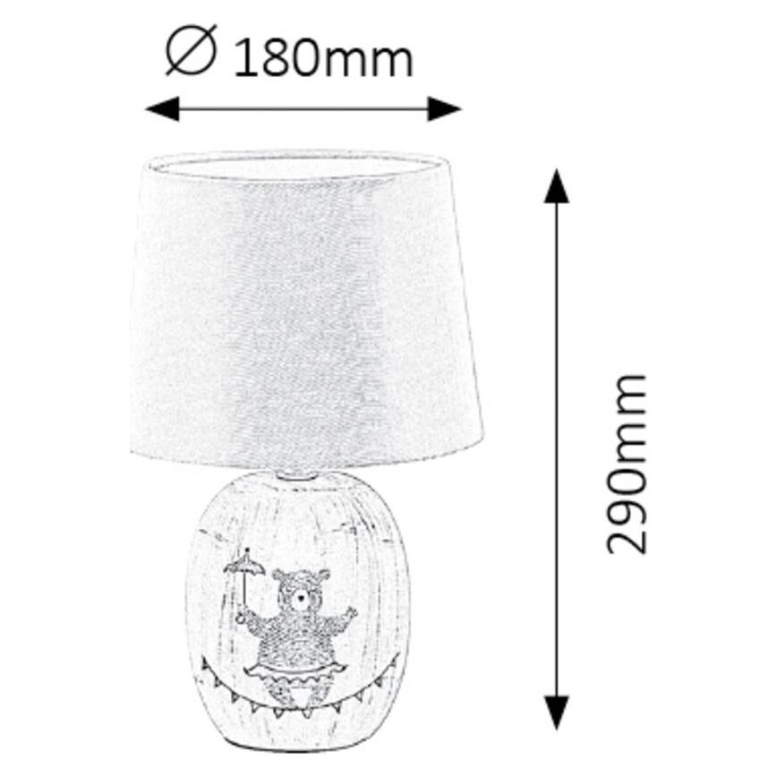 Rabalux - Lámpara de mesa infantil 1xE14/40W/230V gris
