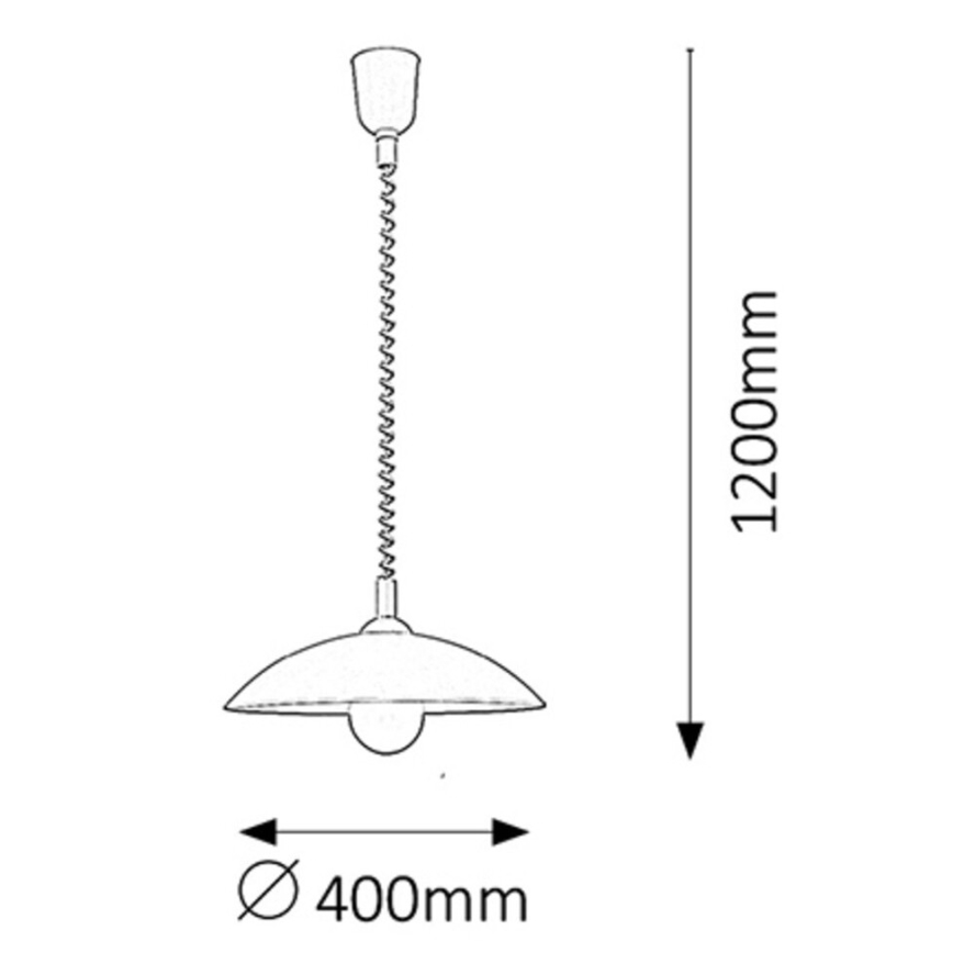 Rabalux - Lámpara colgante ajustable 1xE27/60W/230V