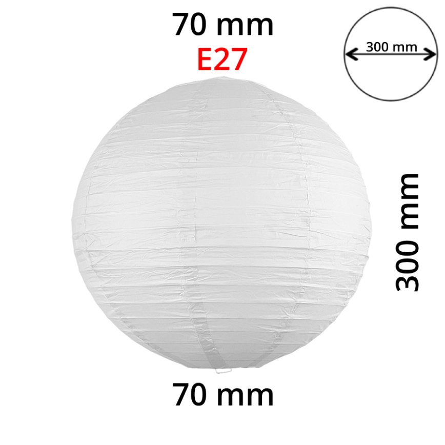 Rabalux 4894 - Pantalla para araña RICE blanco E27 diá. 30 cm